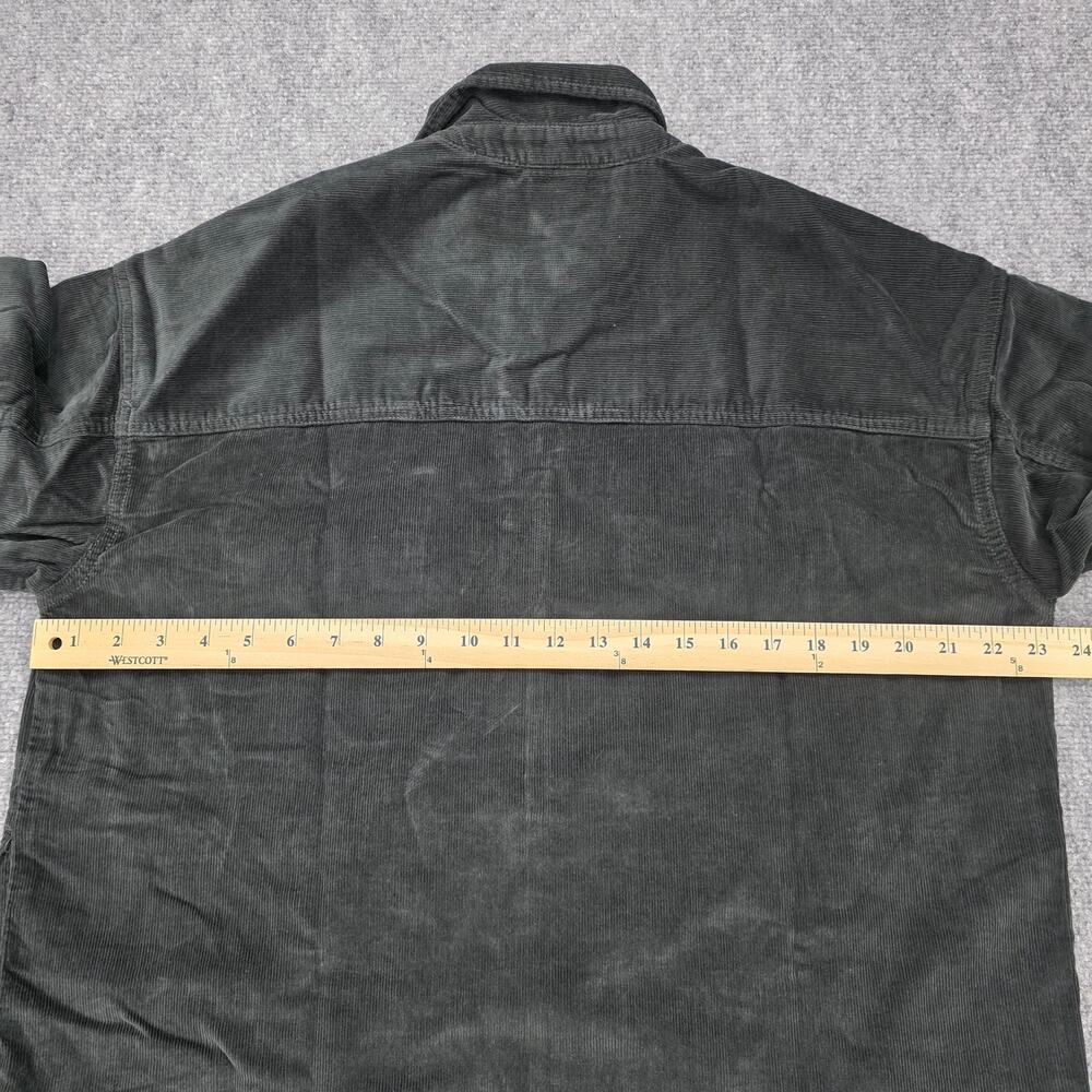 Offline Aerie Shacket Womens XS Black Gray Corduroy 1/2 Zip Utility Oversized - Picture 6 of 16